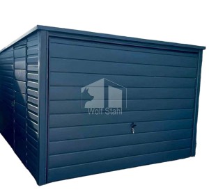  Blechgarage 3x5m Schwingtor Tür Anthrazit Pultdach ID404