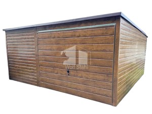 Blechgarage 5x6m Horizontal Blech Schwingtor PVC Kippfenster ID429