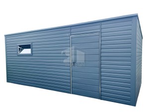 Gartenhaus  5x3m -2x  Tür - 2x  PVC Kippfenster - Anthrazit - Pultdach | GP96  |