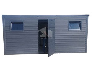 Gartenhaus  5,5x2m - Tür -  2x  PVC Kippfenster - Anthrazit - Pultdach | GP214 |