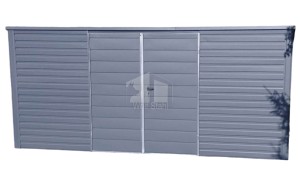 Gartenhaus 6x3m  Zweiflügeliges Tor - Anthrazit - Puldach | GP204 |