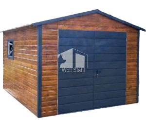  Gartenhaus 3x5m Zweiflügeliges Tor PVC Kippfenster Holzoptik | ID392 |