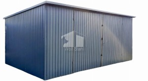  Blechgarage 6x5m Vertikal Blech Schwingtor Anthrazit Pultdach ID174