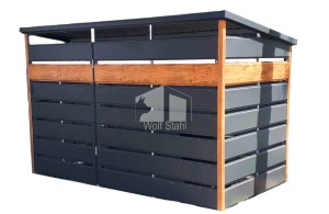 Mulltonnenbox -pultdach- 2m x 1,5m - GP172 