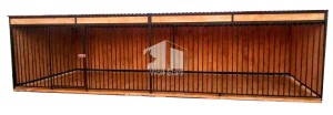 Hundezwinger 9x3m Holzboden XXL mit Schutzwand  GP180 