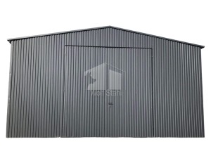 Blechhall  6x7m  Zweiflügeliges Tor - Anthrazit - Satteldach GP194 