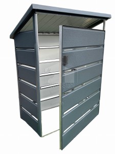   Mulltonnenbox 1,0x0,5m - Pultdach -  GP154  (1)