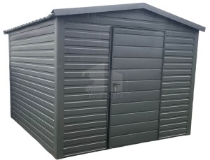  Gartenhaus 3x3m - Tür - Metalldachziegel - Satteldach - Anthrazit | GP237 |
