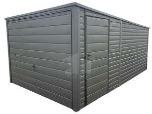  Blechgarage 3x5m Schwingtor Tür Anthrazit Pultdach GP229
