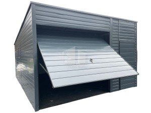 Blechgarage  4,5x6m -Schwingtor + Zusätzliche Tür GP109