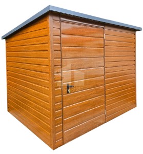 Gartenhaus - Gartenschuppen 2,5x2m - Tür - Helles Walnussholz - Holzoptik - Flachdach | ID719 |