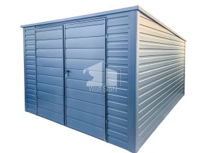 Gartenhaus - Gartenschuppen 3x3,5m - Zweiflügeliges Tor - Anthrazit - Flachdach | GP483 |