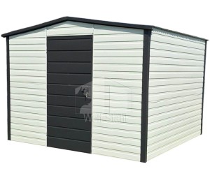 Gartenhaus - Gartenschuppen 3x3m - Tür - Anthrazit - Weiß - Satteldach | GP456 |