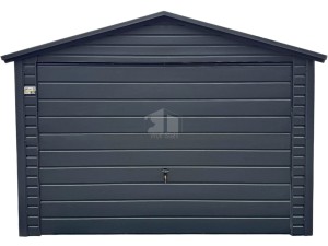 Blechgarage 3,5x6m - Schwingtor - Anthrazit - Satteldach ID887