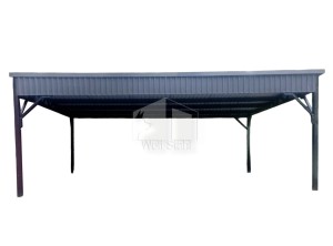 Carport - Überdachung 8x8m  Anthrazit - Flachdach GP217