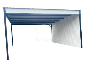  Carport - Überdachung  6x6 Anthrazit - Flachdach GP248