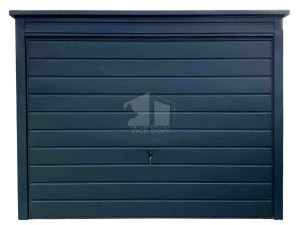 Blechgarage -Schuppen 3x6m Schwingtor - Anthrazit - Flachdach GP564