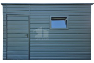 Gartenhaus - Gartenschuppen 3,5x2,5m - Tür - PVC Kippfenster - Anthrazit - Flachdach | GP605 |