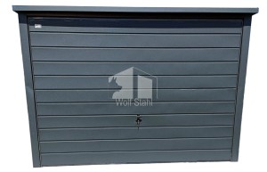  Blechgarage 3x5m Horizontal Blech Schwingtor Anthrazit Pultdach ID103